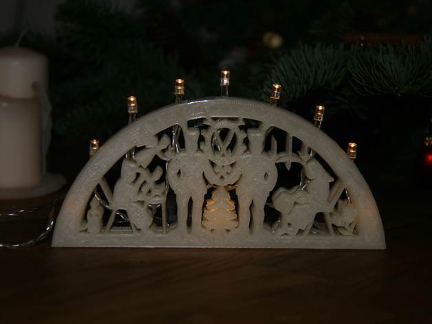 printable candle arch - druckbarer Schwibbogen